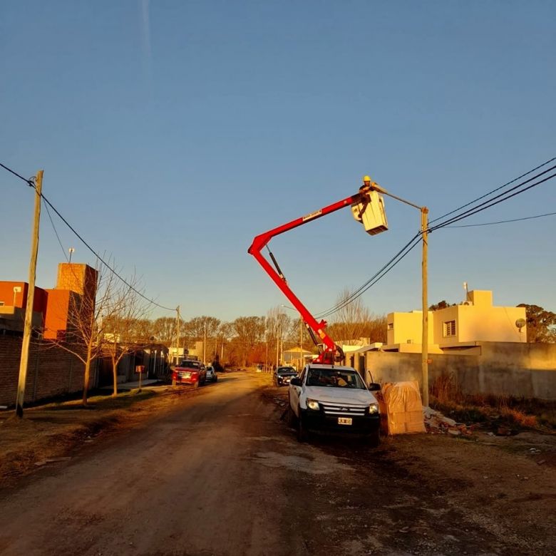 Se realizaron tareas de mantenimiento de alumbrado